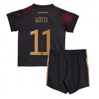 Tyskland Mario Gotze #11 Fotballklær Bortedraktsett Barn VM 2022 Kortermet (+ korte bukser)